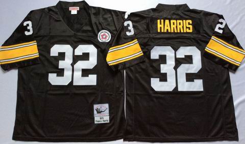 NFL Pittsburgh Steelers #32 Harris black throwback jersey