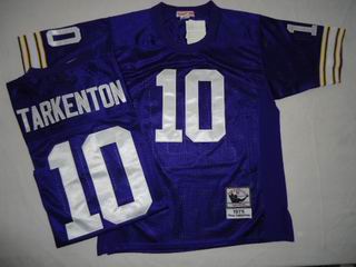 NFL Minnesota Vikings 10 Tarkenton Purple Throwback Jersey