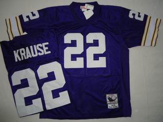NFL Minnesota Vikings 10 Krause Purple Throwback Jersey