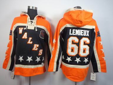 NHL All Star 66 Lemieux orange hooded sweatshirt