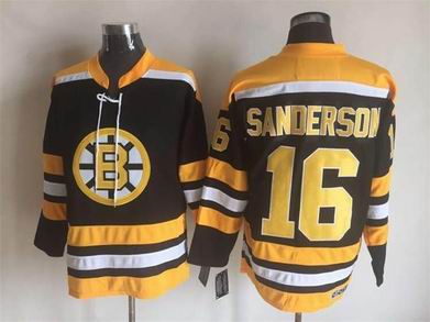 NHL Boston Bruins #16 Sanderson black jersey