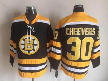 NHL Boston Bruins #30 Cheevers black jersey