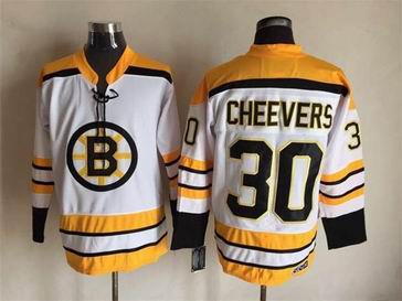 NHL Boston Bruins #30 Cheevers white jersey