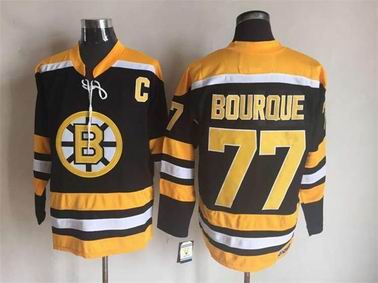NHL Boston Bruins #77 Bourque black jersey