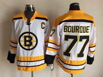 NHL Boston Bruins #77 Bourque white jersey