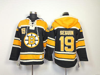 NHL Boston Bruins 19 Tyler Seguin Black Hoodies Jersey Old Time Hockey