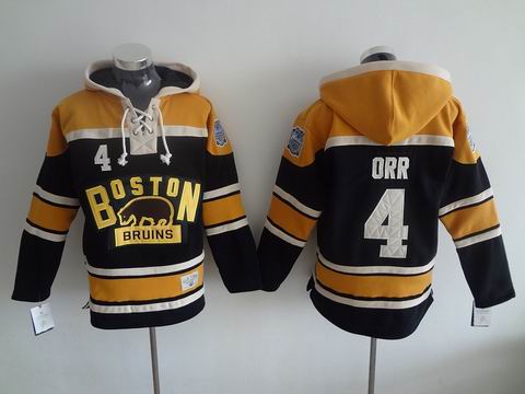 NHL Boston Bruins 4 Orr Black Hoodies Jersey
