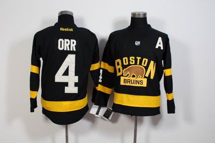 NHL Boston Bruins 4 Orr black jersey