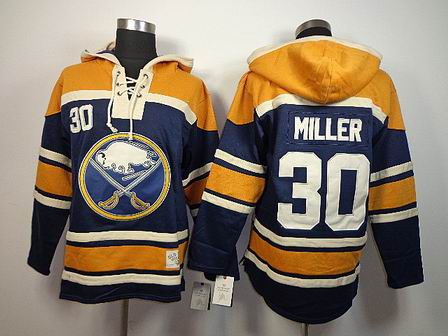 NHL Buffalo Sabres 30 Miller Blue Hoodies Jersey