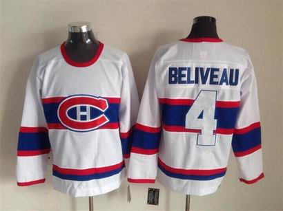NHL Canadiens #4 BELIVEAU white jersey