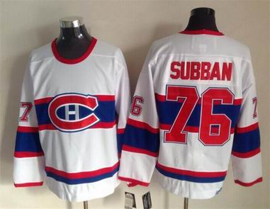 NHL Canadiens #76 Subban white jersey