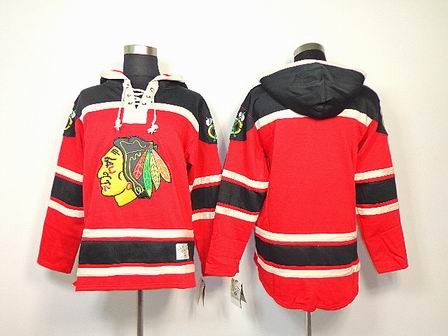 NHL Chicago Blackhawks blank Red Hoodies Jersey Old Time Hockey