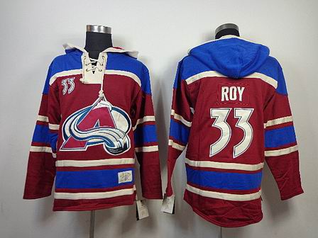NHL Colorado Avalanche 33 Roy red Hoodies Jersey