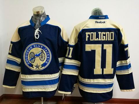 NHL Columbus Blue Jackets #71 FOLIGNO blue jersey