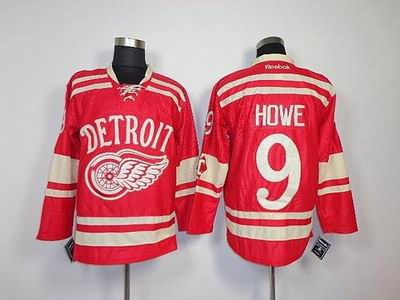 NHL Detroit Red Wings  #9 Gordie Howe Red 2014 Winter Classic jersey