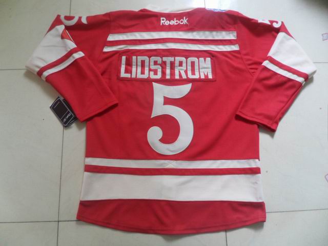 NHL Detroit Red Wings #5 Nicklas Lidstrom Red 2014 Winter Classic jersey