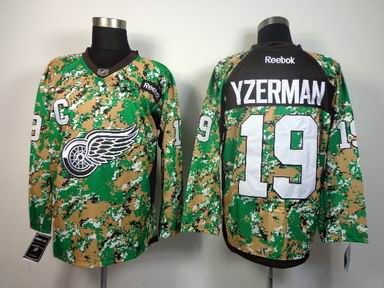 NHL Detroit Red Wings 19 Yzerman camo jersey