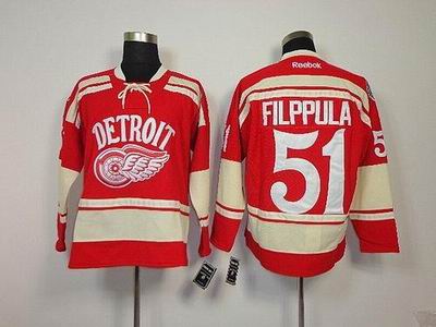 NHL Detroit Red Wings 51 Valtteri Filppula Red 2014 Winter Classic jersey