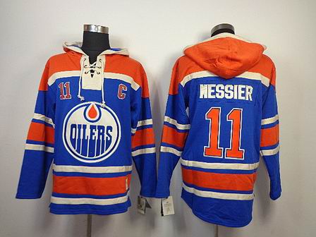 NHL Edmonton Oilers 11 Nessier blue Hoodies Jersey
