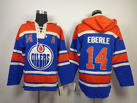 NHL Edmonton Oilers 14 Eberle blue Hoodies Jersey