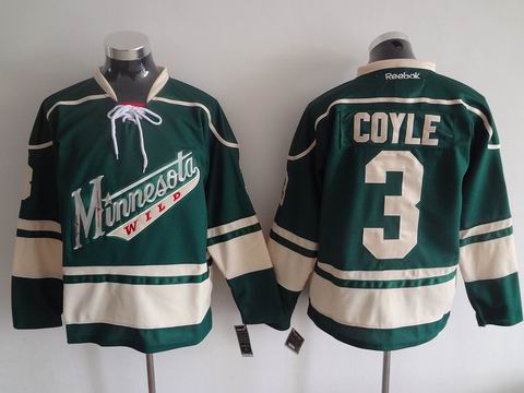 NHL Minnesota Wild #3 Coyle green jersey