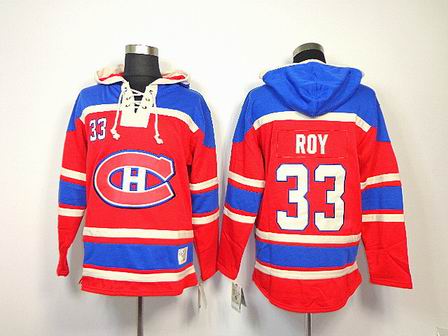 NHL Montréal Canadiens 33 Roy red Hoodies Jersey