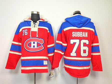 NHL Montréal Canadiens 76 Subban red Hoodies Jersey