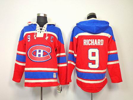 NHL Montréal Canadiens 9 Richard red Hoodies Jersey