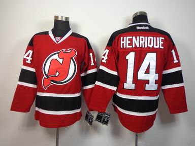 NHL New Jersey Devils 14 Henrique red jersey