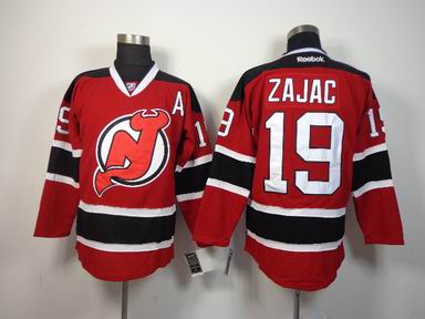 NHL New Jersey Devils 19 Zajac red jersey