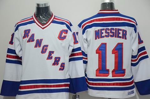 NHL New York Rangers 11 Messier white jersey