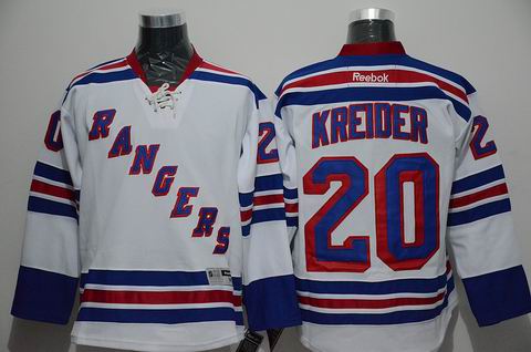 NHL New York Rangers 20 Kreider white jersey