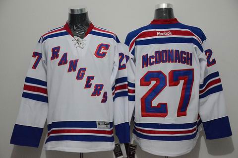 NHL New York Rangers 27 McDONAGH white jersey