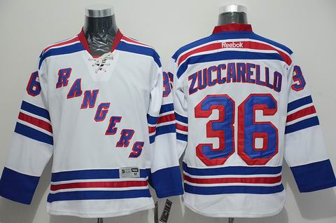 NHL New York Rangers 36 Zuccarello white jersey