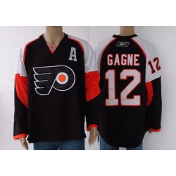 NHL Philadelphia Flyers 12 Gagne black Jersey