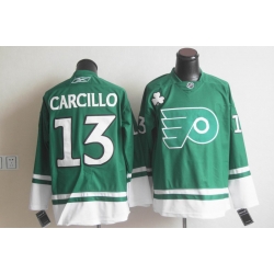 NHL Philadelphia Flyers 13 Carcillo St Patty's Day Green Jersey