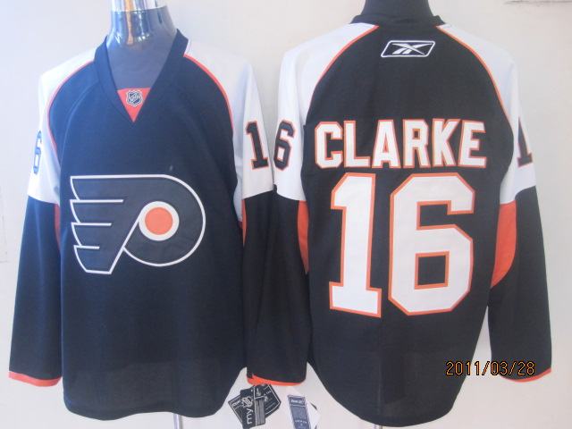 NHL Philadelphia Flyers 16 Bobby Clarke Black Jersey