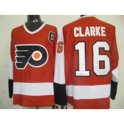NHL Philadelphia Flyers 16 Bobby Clarke Orange Jersey