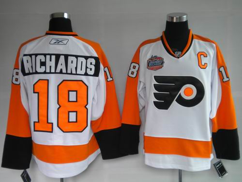 NHL Philadelphia Flyers 18 Mike Richards White Jersey