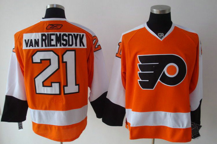 NHL Philadelphia Flyers 21 James van Riemsdyk Orange Jersey