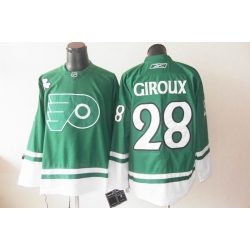 NHL Philadelphia Flyers 28 Giroux St Patty's Day Green Jersey