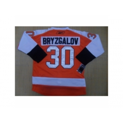 NHL Philadelphia Flyers 30 Bryzgalov Orange Jersey