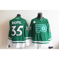 NHL Philadelphia Flyers 35 Bobrovsky Green St Pattys Day Jersye