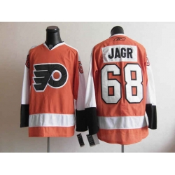 NHL Philadelphia Flyers 68 Jagr Orange Jersey