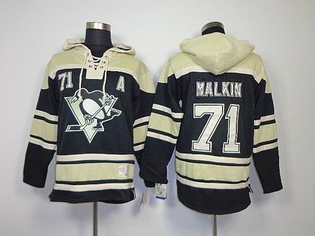 NHL Pittsburgh Penguins 71 Malkin black Hoodies Jersey