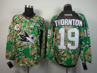 NHL San Jose Sharks 19 Thornton camo jersey