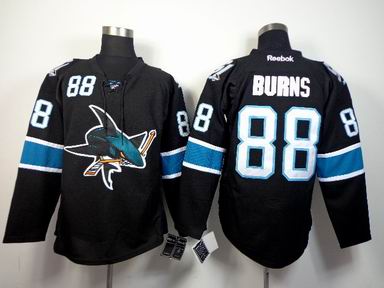 NHL San Jose Sharks 88 Burns black jersey