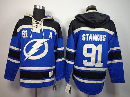 NHL Tampa Bay Lightning  91 Stamkos blue Hoodies Jersey