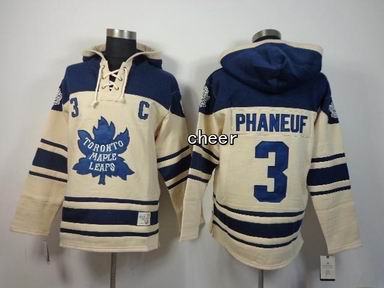 NHL Toronto Maple Leafs #3 phaneuf beige hooded sweatshirt