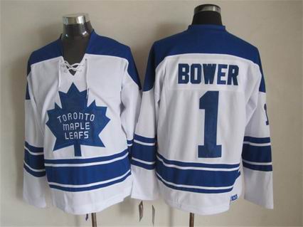 NHL Toronto Maple Leafs 1 Bower white jersey